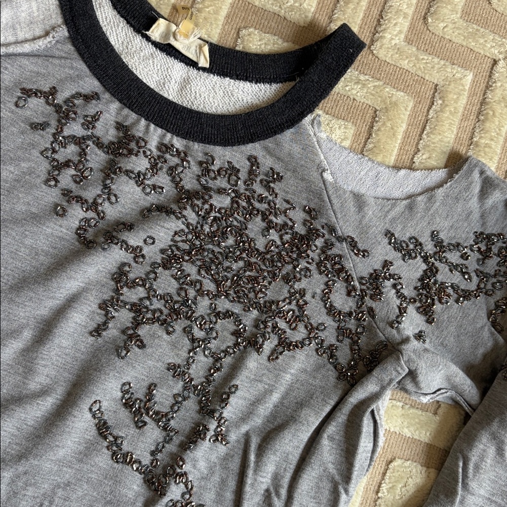 Liberty Garden one shoulder embellished sweater/sweatshirt